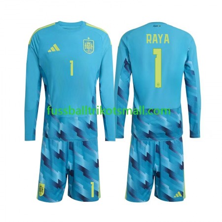 Fußballtrikots Spanien David Raya 1 World Cup Torwart Kinder 2026 Langarm Heimtrikotsatz kaufen